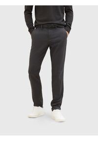 Tom Tailor Chinosy 1037547 Czarny Slim Fit. Kolor: czarny. Materiał: bawełna