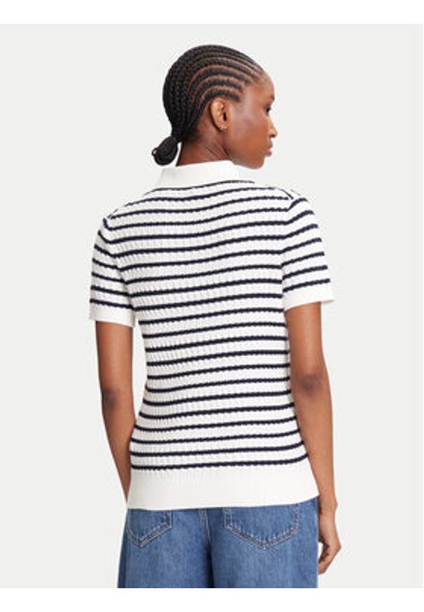 TOMMY HILFIGER - Tommy Hilfiger Sweter Fine WW0WW41474 Écru Regular Fit. Materiał: bawełna