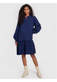 Moss Copenhagen Sukienka koszulowa Renita 17164 Granatowy Relaxed Fit. Kolor: niebieski. Materiał: wiskoza. Typ sukienki: koszulowe #4