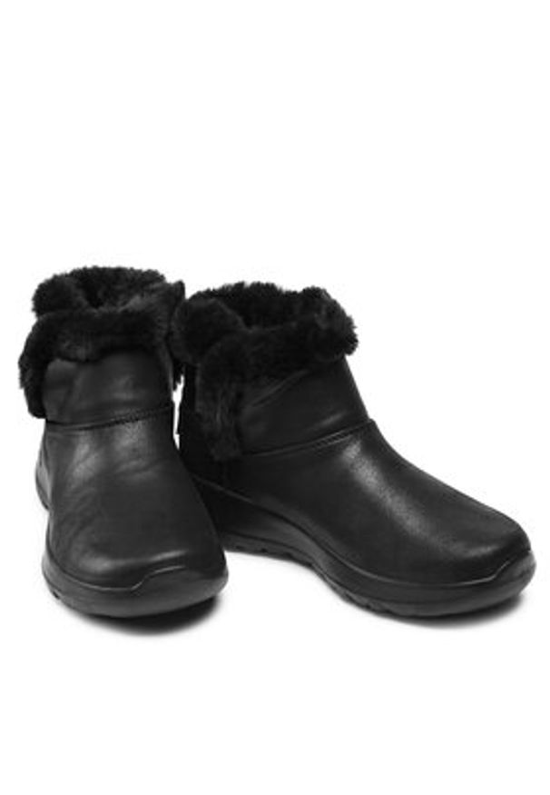 skechers - Skechers Botki Endeavor 144013/BBK Czarny. Kolor: czarny. Materiał: skóra