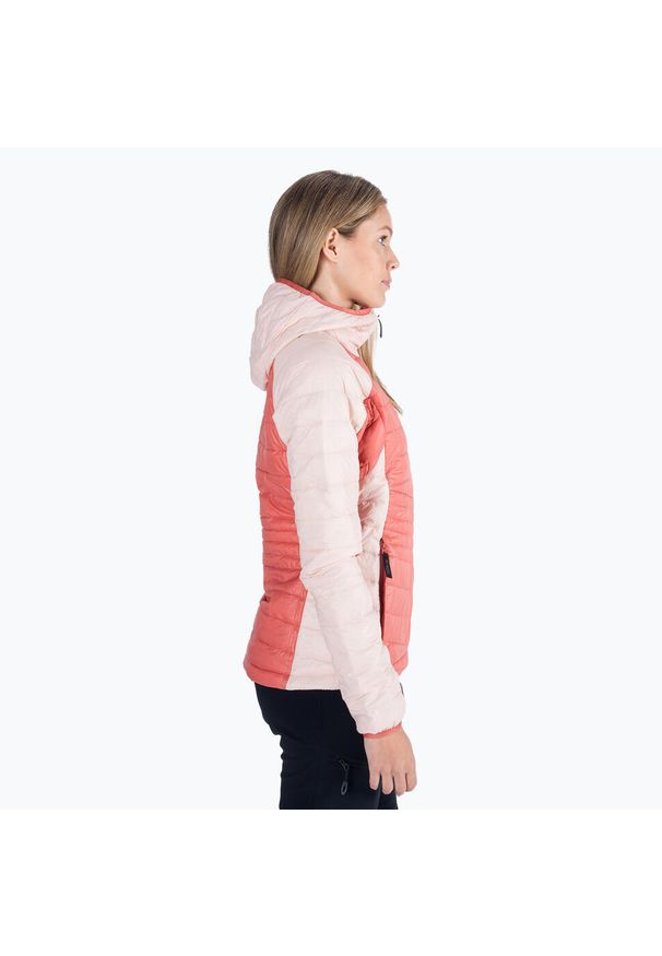 columbia - Kurtka puchowa damska Columbia Platinum Peak Hooded. Kolor: pomarańczowy. Materiał: puch. Sport: turystyka piesza