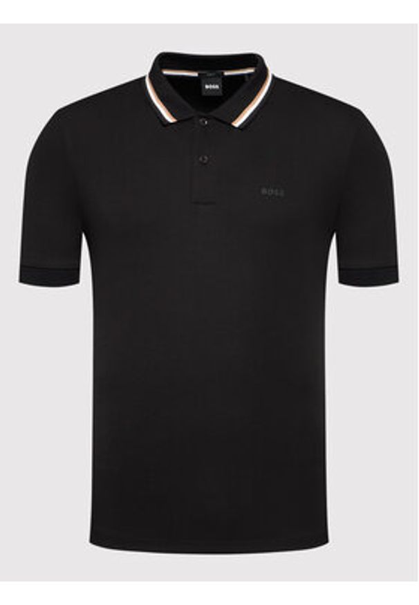 BOSS - Boss Polo Panrose 38 50469360 Czarny Slim Fit. Typ kołnierza: polo. Kolor: czarny. Materiał: bawełna