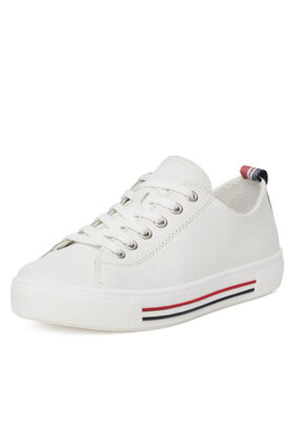 Remonte Tenisówki D0900-80 Biały. Kolor: biały. Materiał: skóra