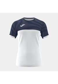 Koszulka tenisowa męska Joma Montreal Short Sleeve T-Shirt. Kolor: niebieski, wielokolorowy, biały. Wzór: haft. Sport: tenis