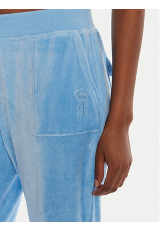 Juicy Couture Spodnie dresowe Caisa JCSEBJ008 Niebieski Slim Fit. Kolor: niebieski. Materiał: bawełna