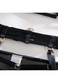 Intica - zestaw bieliźniany z ozdobnymi strapsami na romantyczne wieczory Merima. Kolor: czarny. Materiał: materiał #5