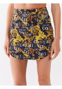 Versace Jeans Couture Spódnica mini 74HAE855 Czarny Slim Fit. Kolor: czarny. Materiał: bawełna