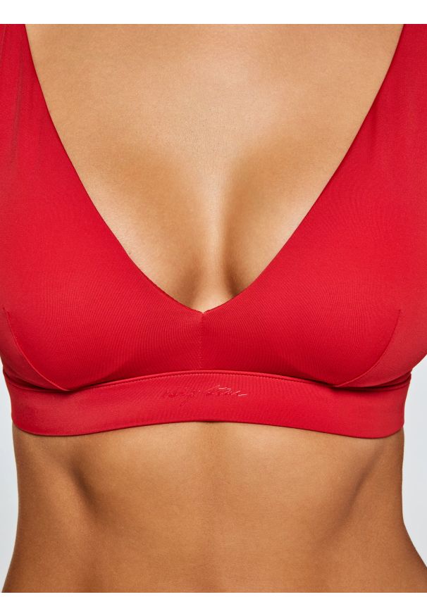 Big-Star - Góra od kostiumu kąpielowego czerwona Morra 603. Kolor: czerwony. Wzór: nadruk