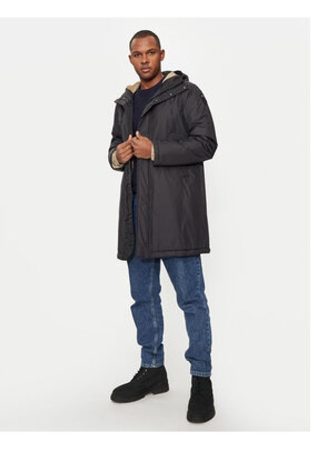 Blauer Płaszcz przejściowy 24WBLUK11279 Czarny Regular Fit. Kolor: czarny. Materiał: syntetyk