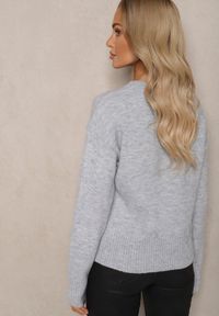 Renee - Jasnoniebieski Sweter z Domieszką Wełny Torissia. Kolor: niebieski. Materiał: wełna. Sezon: zima #4