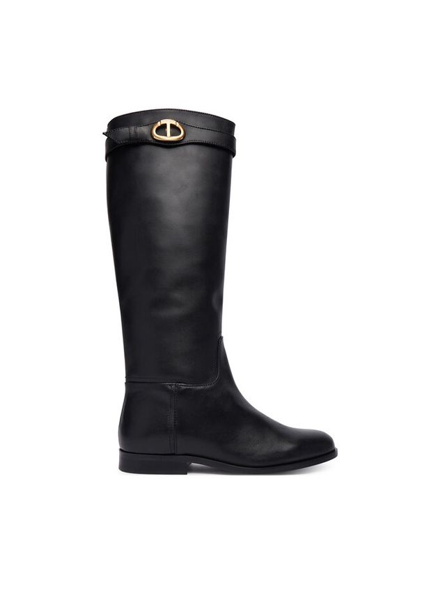 TwinSet - Botki TWINSET. Kolor: czarny