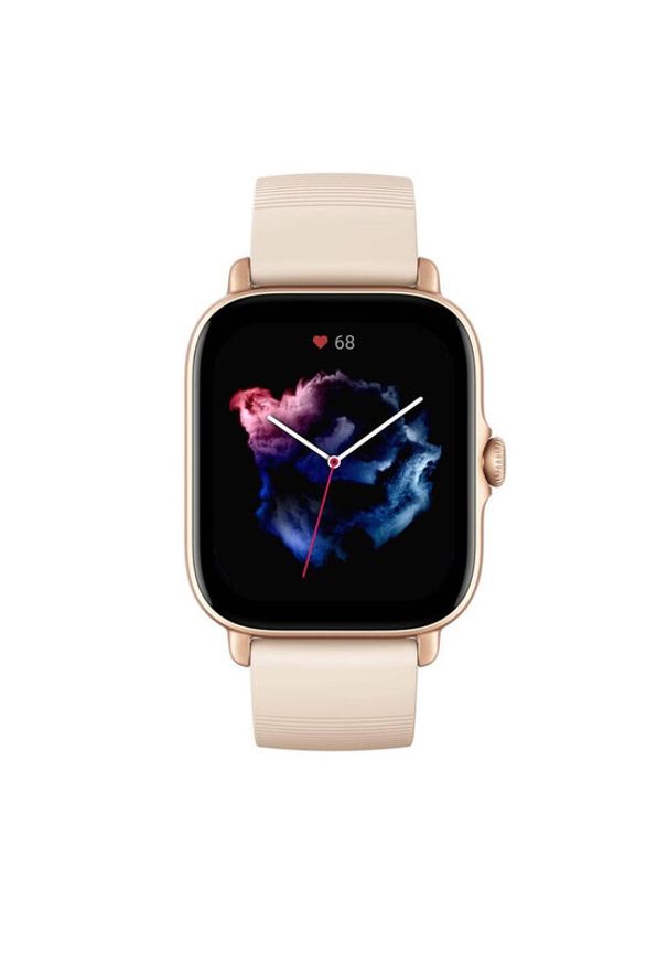 AMAZFIT - Amazfit Smartwatch Gts 3 A2035 Beżowy. Rodzaj zegarka: smartwatch. Kolor: beżowy
