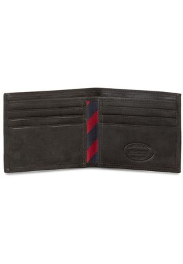 TOMMY HILFIGER - Tommy Hilfiger Duży Portfel Męski Johnson Mini Cc Wallet AM0AM00663 Czarny. Kolor: czarny. Materiał: nubuk, skóra