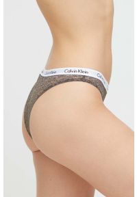 Calvin Klein Underwear brazyliany kolor zielony z koronki. Kolor: zielony. Materiał: koronka. Wzór: koronka #3