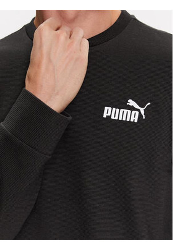 Puma Bluza Ess Elevated 675974 Czarny Regular Fit. Kolor: czarny. Materiał: bawełna