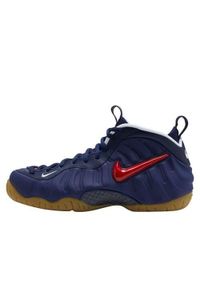 Buty do chodzenia męskie Nike Air Foamposite Pro Usa. Wysokość cholewki: za kostkę. Zapięcie: sznurówki. Kolor: niebieski. Materiał: syntetyk, tkanina, materiał. Szerokość cholewki: normalna. Sport: turystyka piesza