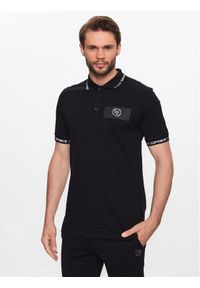 Polo Plein Sport. Typ kołnierza: polo. Kolor: czarny. Styl: sportowy #1