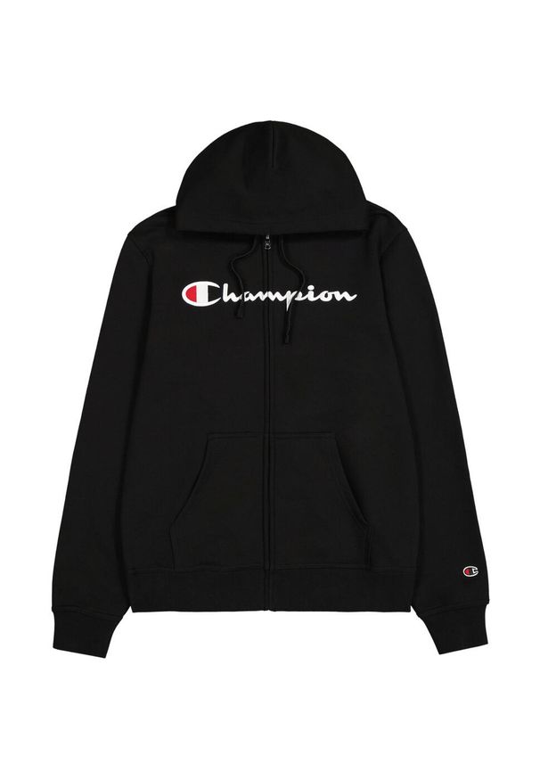 Bluza męska Champion Full Zip Hoodie. Typ kołnierza: kaptur. Kolor: czarny. Materiał: bawełna, dresówka