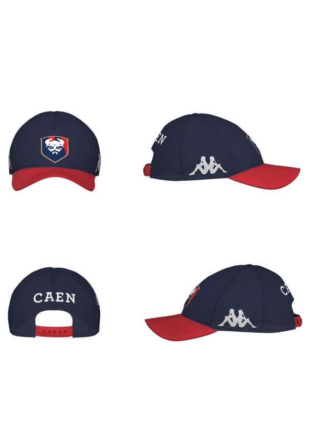 Kappa - Czapka z daszkiem SM Caen Asety. Kolor: wielokolorowy, niebieski, czerwony
