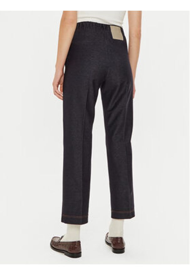 Max Mara Leisure Spodnie materiałowe Quiete 2426786048600 Granatowy Regular Fit. Kolor: niebieski. Materiał: bawełna