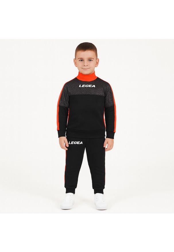 LEGEA - Komplet dla chłopca DAMASCO JR. Okazja: na uczelnię. Kolor: czarny, wielokolorowy, pomarańczowy. Materiał: dresówka, materiał. Długość: długie. Styl: sportowy
