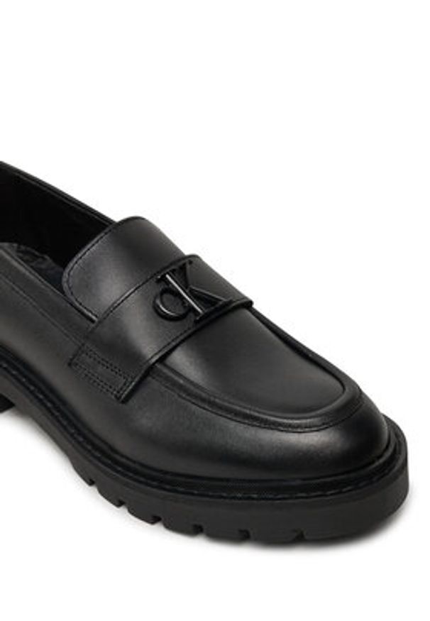 Calvin Klein Jeans Lordsy Flatform Loafer Hw Mg Lth YW0YW01682 Czarny. Kolor: czarny. Materiał: skóra