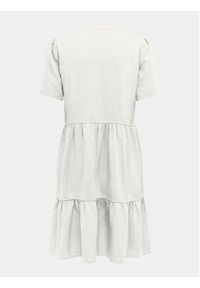 only - ONLY Sukienka letnia Tiri-Caro 15310970 Biały Regular Fit. Kolor: biały. Materiał: len. Sezon: lato #5