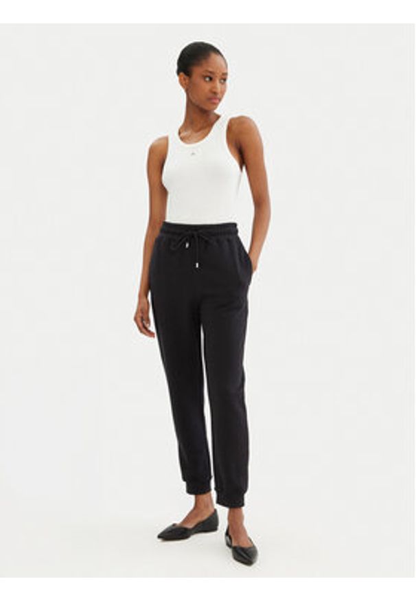 Pinko - PINKO Spodnie dresowe 100371 A2BZ Czarny Regular Fit. Kolor: czarny. Materiał: bawełna
