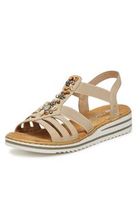 Rieker Sandały V0649-62 Beżowy. Kolor: beżowy. Materiał: syntetyk #6