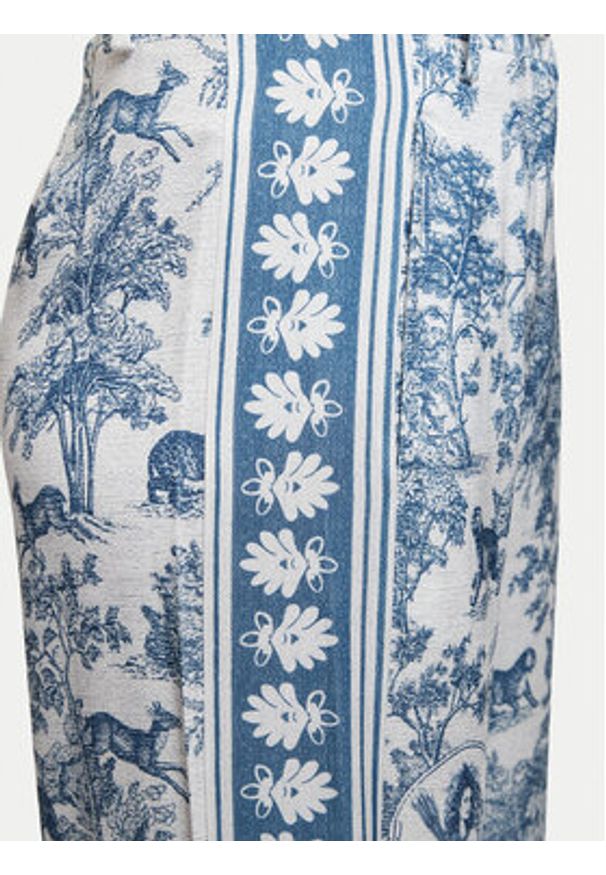 Fracomina Spodnie palazzo FS26SV3015W459K5 Niebieski jasny Flare Fit. Kolor: niebieski. Materiał: syntetyk