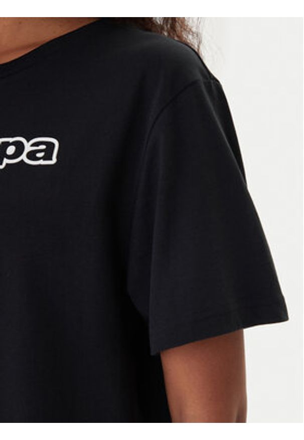 Kappa T-Shirt Frega 351M1KW Czarny Regular Fit. Kolor: czarny. Materiał: bawełna