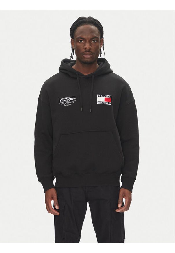 TOMMY HILFIGER - Tommy Hilfiger Bluza F1 Movie MW0MW41386 Czarny Regular Fit. Kolor: czarny. Materiał: bawełna