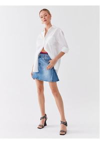 Versace Jeans Couture Spódnica mini 74HAE85B Niebieski Regular Fit. Kolor: niebieski. Materiał: bawełna #6