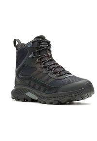 Buty trekkingowe męskie Merrell Moab Speed Strike Thermo Mid Wp. Wysokość cholewki: za kostkę. Zapięcie: sznurówki. Kolor: szary, wielokolorowy. Materiał: materiał, tkanina, syntetyk. Szerokość cholewki: normalna