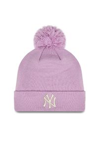 New Era Czapka Wmns Metallic Pom Nyy 60364280 Różowy. Kolor: różowy. Materiał: akryl, materiał