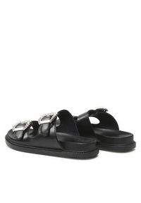 DeeZee Klapki E566-40 Czarny. Kolor: czarny. Materiał: skóra #4