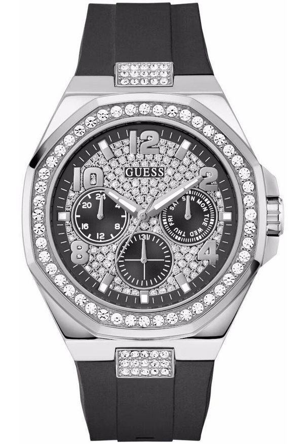 Zegarek męski Guess GW1002G1 CYRKONIE czarny. Kolor: czarny