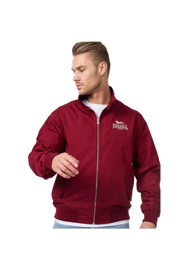 Kurtka puchowa Lonsdale Classic. Kolor: czerwony. Materiał: puch. Sport: turystyka piesza