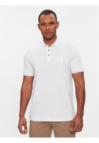 Armani Exchange Polo 8NZFPQ ZJH4Z 1100 Biały Regular Fit. Typ kołnierza: polo. Kolor: biały. Materiał: bawełna