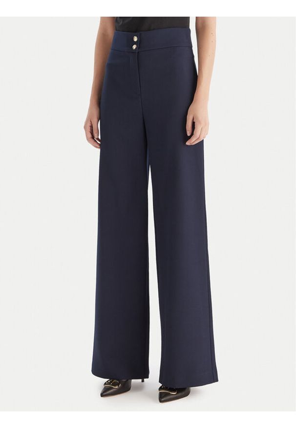 Maryley Spodnie materiałowe 25IB680/M17 Granatowy Regular Fit. Kolor: niebieski. Materiał: syntetyk