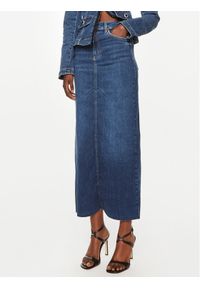 Liu Jo Spódnica jeansowa UF4105 D4811 Granatowy Regular Fit. Kolor: niebieski. Materiał: bawełna, jeans