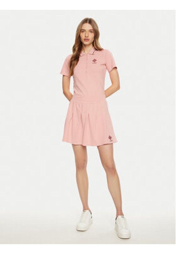 Guess Spódnica mini V5RD00 KCOK1 Różowy Regular Fit. Kolor: różowy. Materiał: bawełna