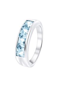 Braccatta - BONNIE Srebrny pierścionek obrączka blue topaz. Materiał: srebrne. Kolor: srebrny. Kamień szlachetny: topaz #1