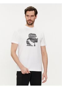 Karl Lagerfeld - KARL LAGERFELD T-Shirt 755423 542241 Biały Regular Fit. Typ kołnierza: dekolt w karo. Kolor: biały. Materiał: bawełna #1