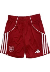 Adidas - Spodenki trzeciego kompletu dziecięce Arsenal 2025/26. Kolor: czerwony, wielokolorowy, biały. Styl: młodzieżowy, sportowy #1