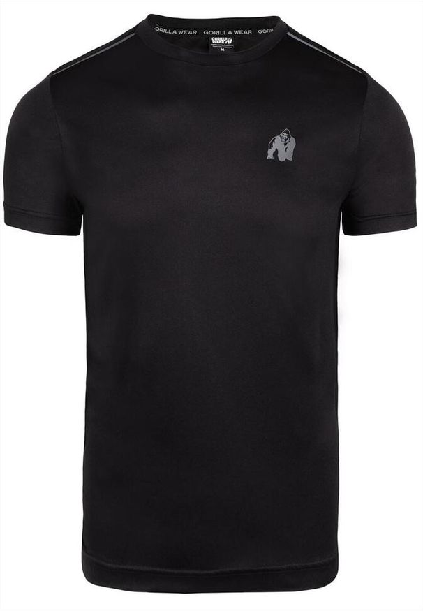 GORILLA WEAR - Koszulka fitness męska Gorilla Wear USA Washington z krótkim rękawem. Kolor: czarny. Długość rękawa: krótki rękaw. Długość: krótkie. Sport: fitness