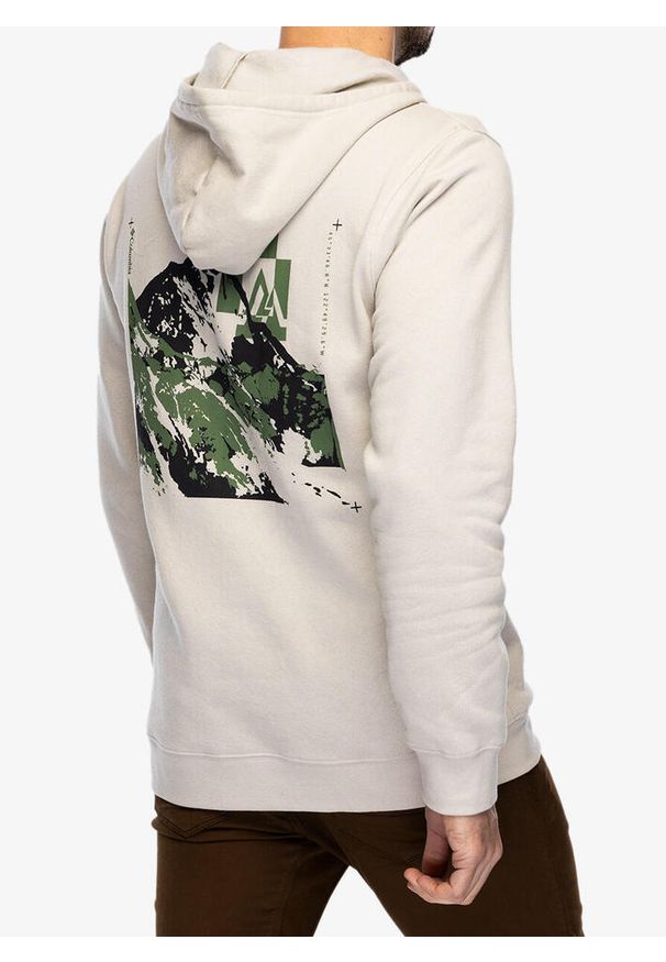 columbia - Bluza z kapturem męska Columbia Trek Graphic Hoodie. Typ kołnierza: kaptur. Kolor: beżowy. Sport: turystyka piesza