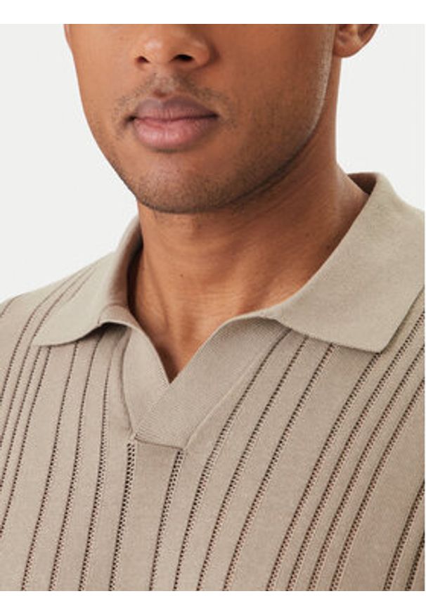 Karl Lagerfeld - KARL LAGERFELD Polo 655016 562304 Khaki Regular Fit. Typ kołnierza: polo. Kolor: brązowy. Materiał: bawełna