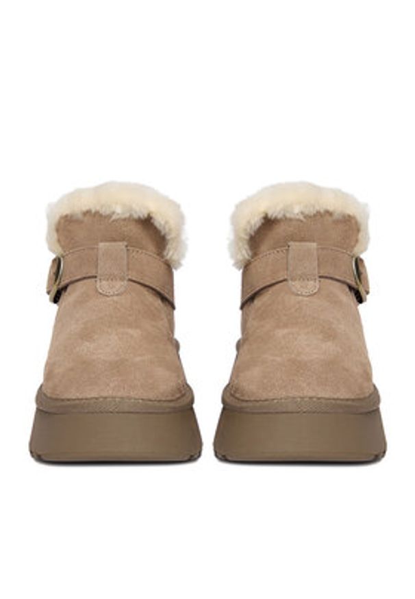 Badura Śniegowce EO-CALI-TS6287-01 Beżowy. Kolor: beżowy. Materiał: skóra, zamsz