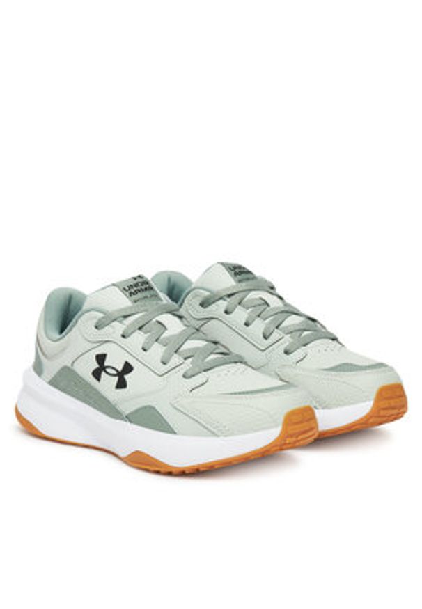 Under Armour Buty na siłownię UA Edge LTHR 3028375-378 Zielony. Kolor: zielony. Materiał: skóra. Sport: fitness